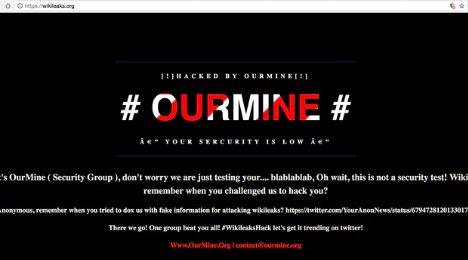 WikiLeaks 'hacked' as OurMine group answers 'hack us' challenge