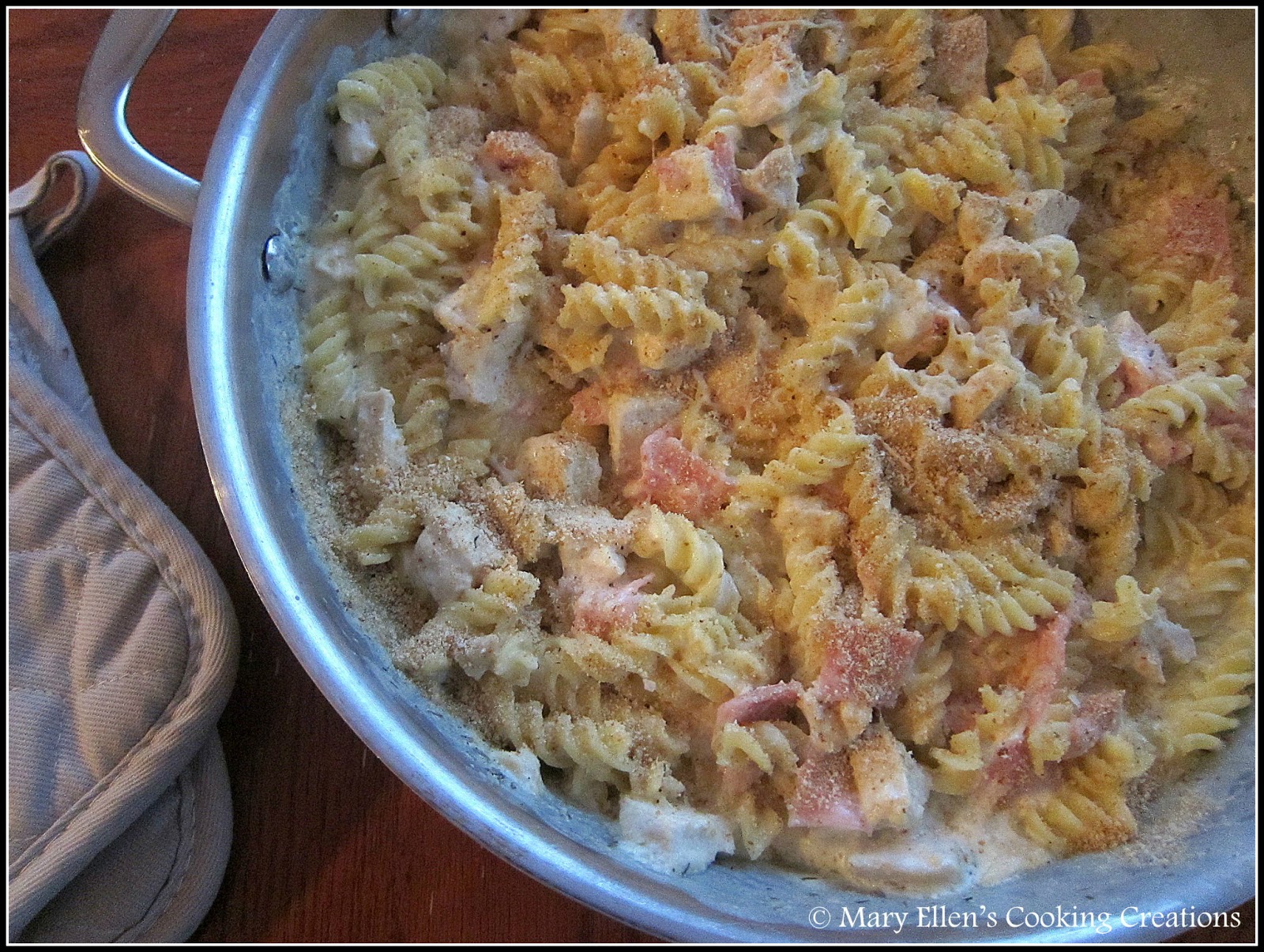 Mary Ellen's Cooking Creations Chicken Cordon Bleu Pasta Bake