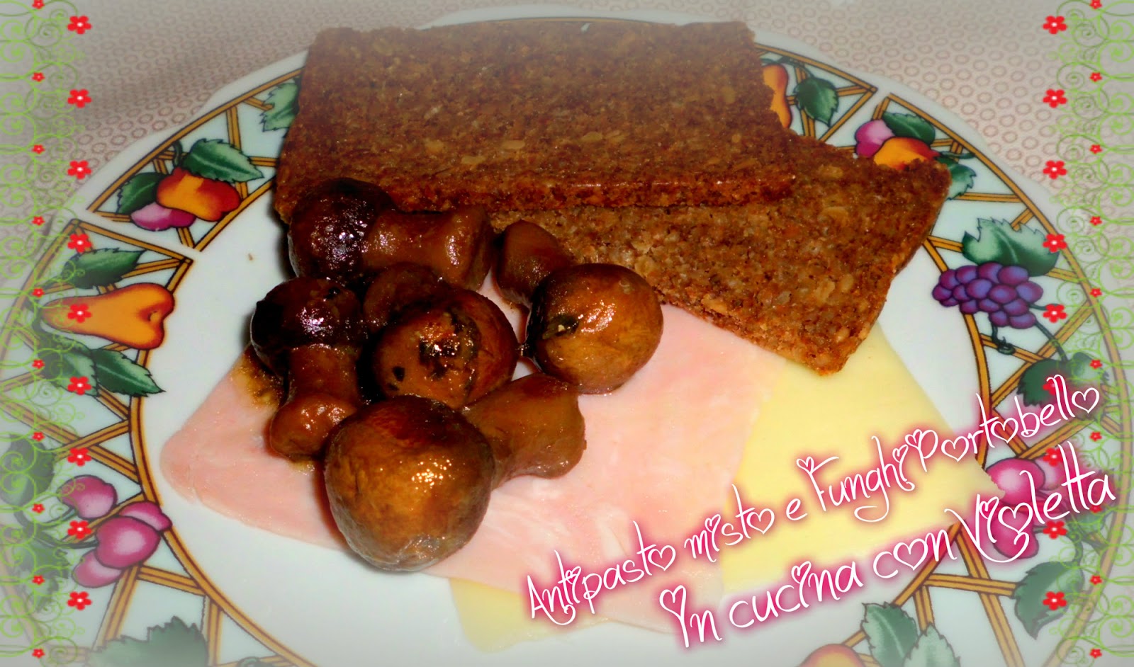 antipasto misto e funghi portobello