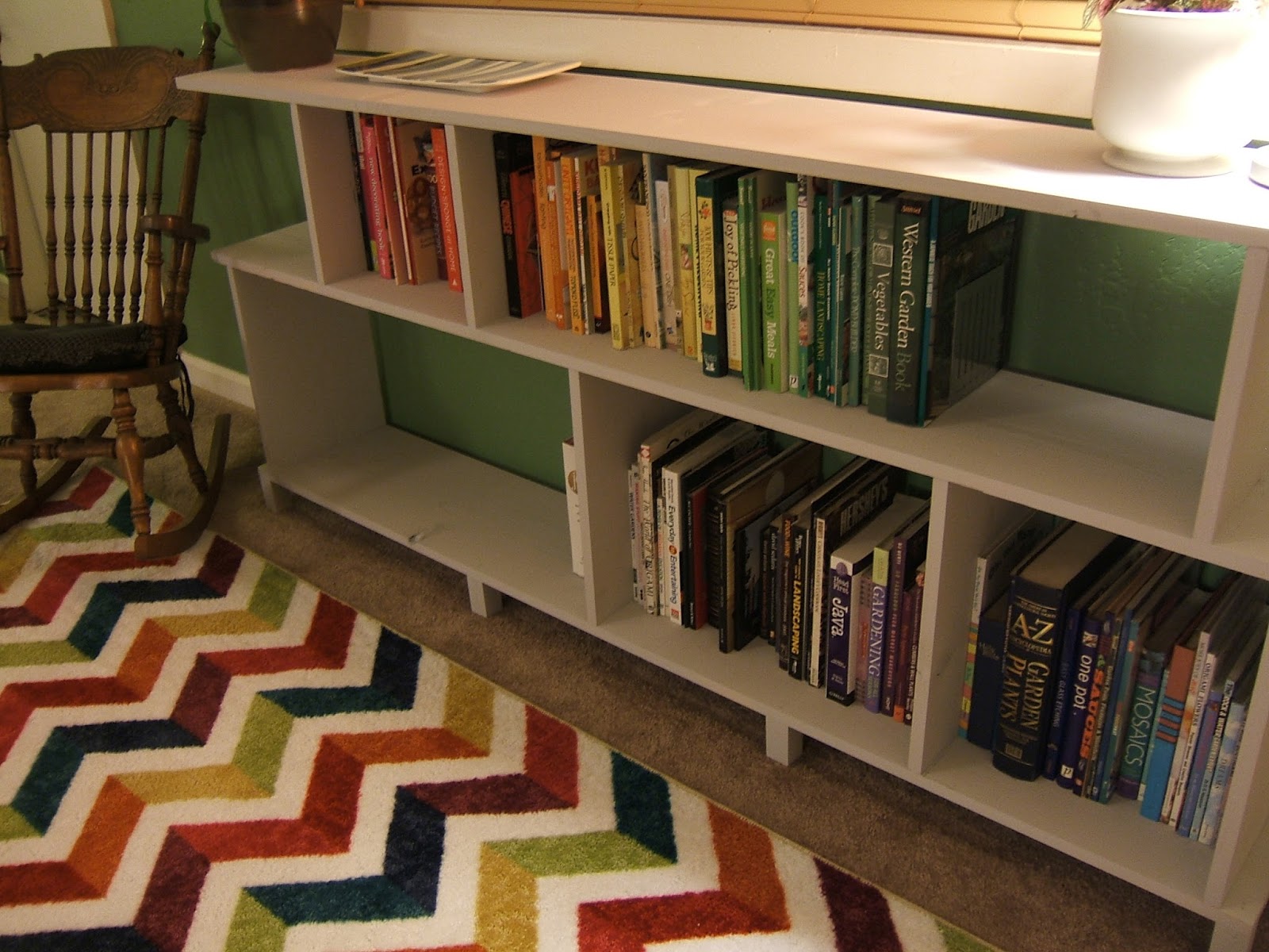 Now here it is once we filled it up with decorative crap