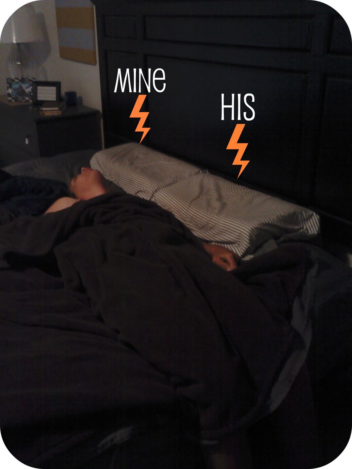 Ben and Katie bed hog alert...