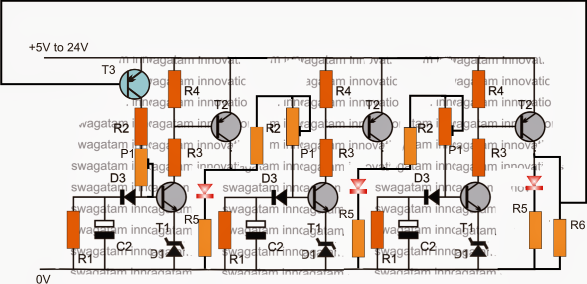 Sequential Delay Timer Circuit using Transistors