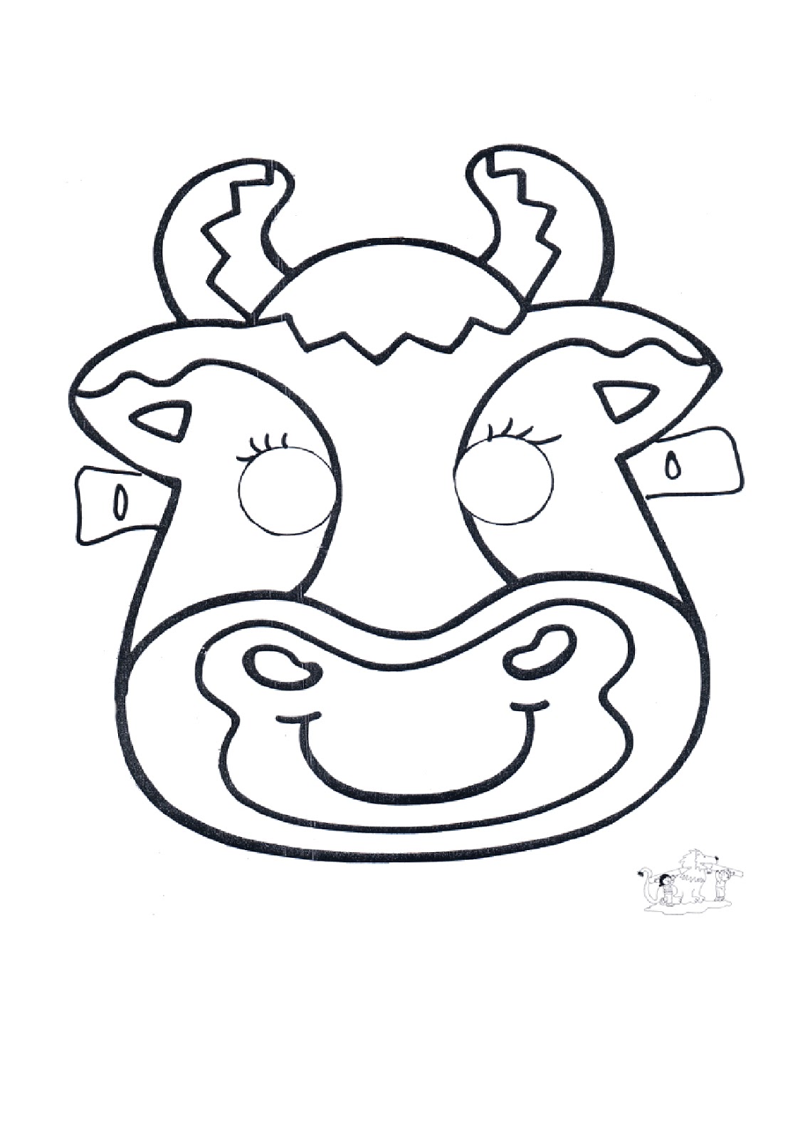 Mascaras de vacas para niños - Imagui