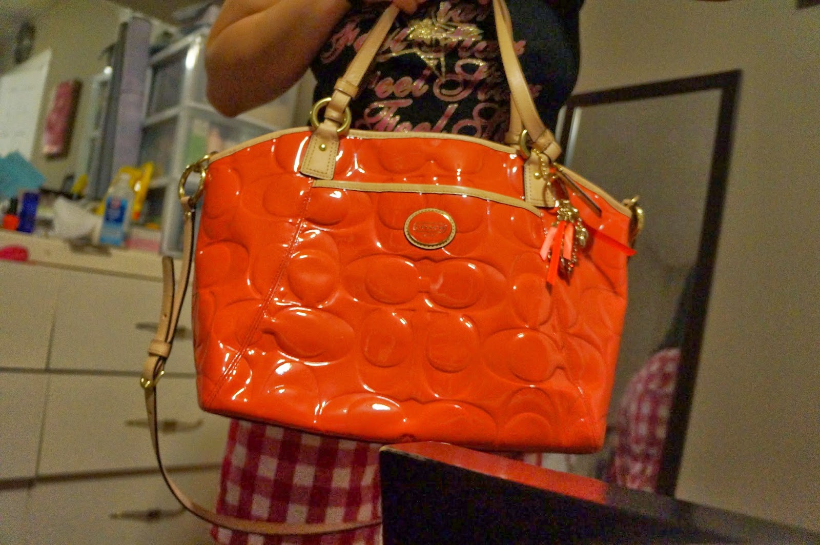 Aven cosmetic and bags reviews 3 Coach purseF20028 Peython Embossed