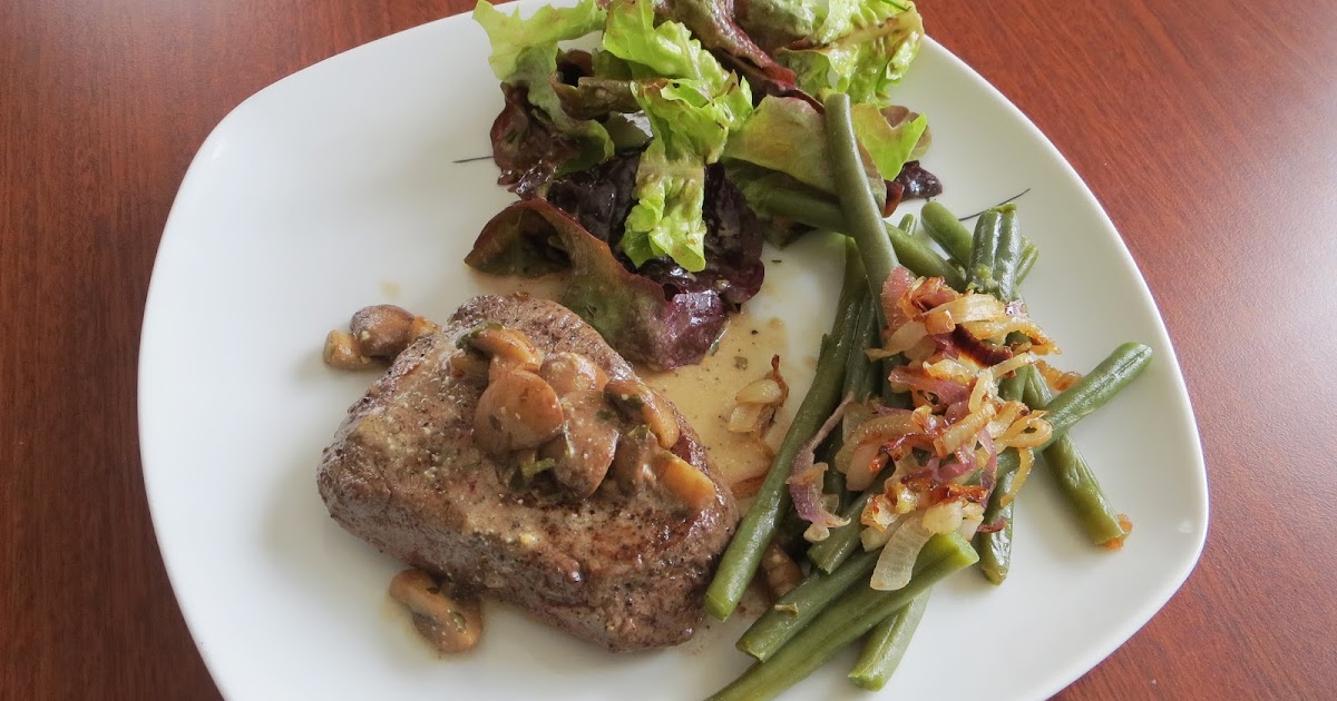 Kitchen Cactus Steak with Mushroom, Sherry, and Whole Grain Mustard Sauce
