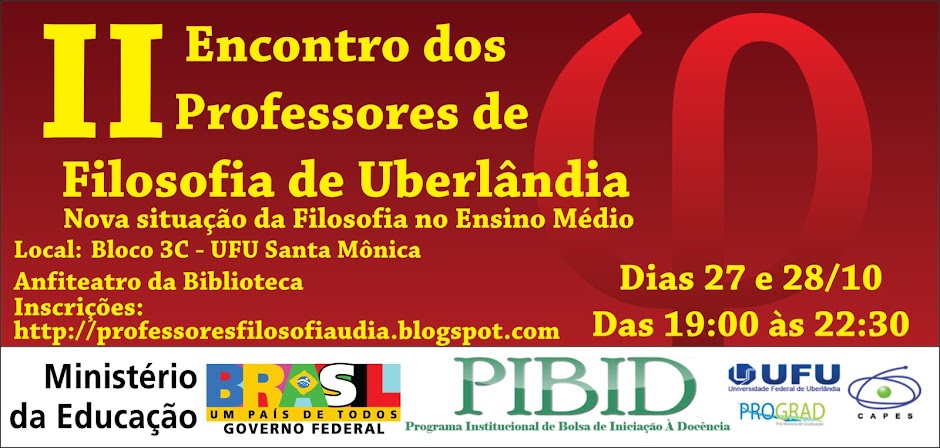 II ENCONTRO DE PROFESSORES DE FILOSOFIA DE UBERLÂNDIA