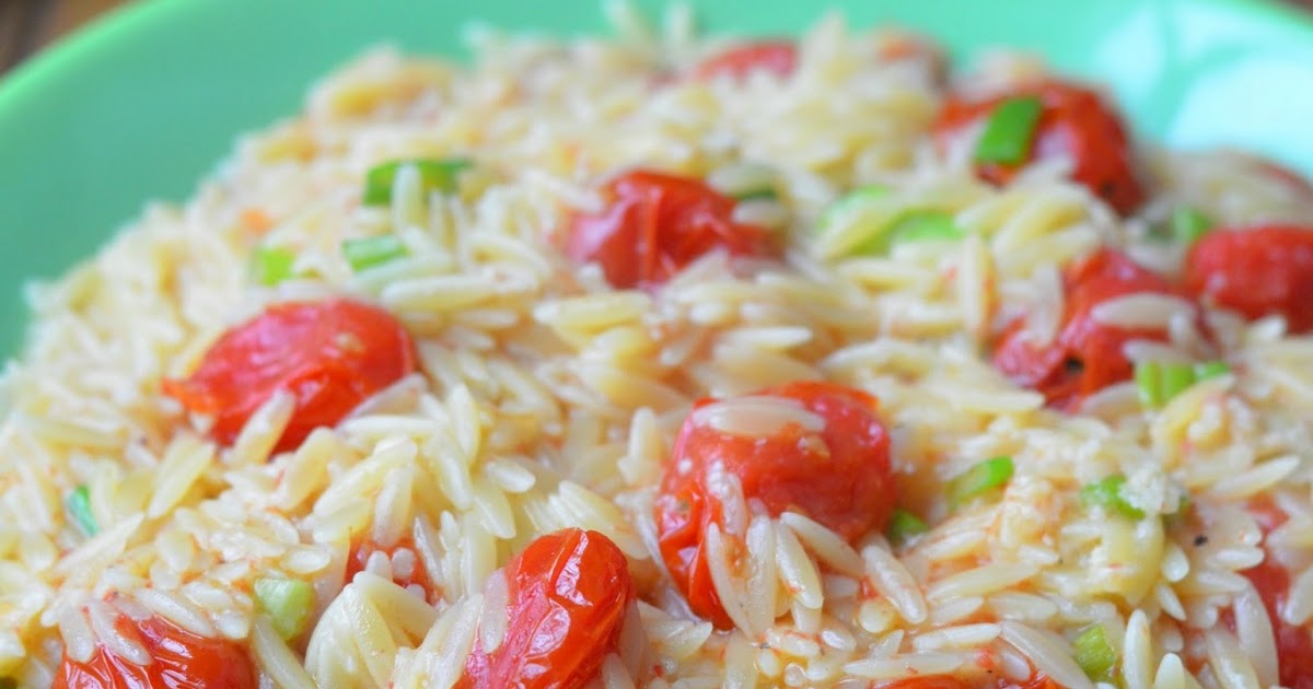 The Savvy Kitchen Orzo with Roasted Garlic Tomatoes and Parmesan