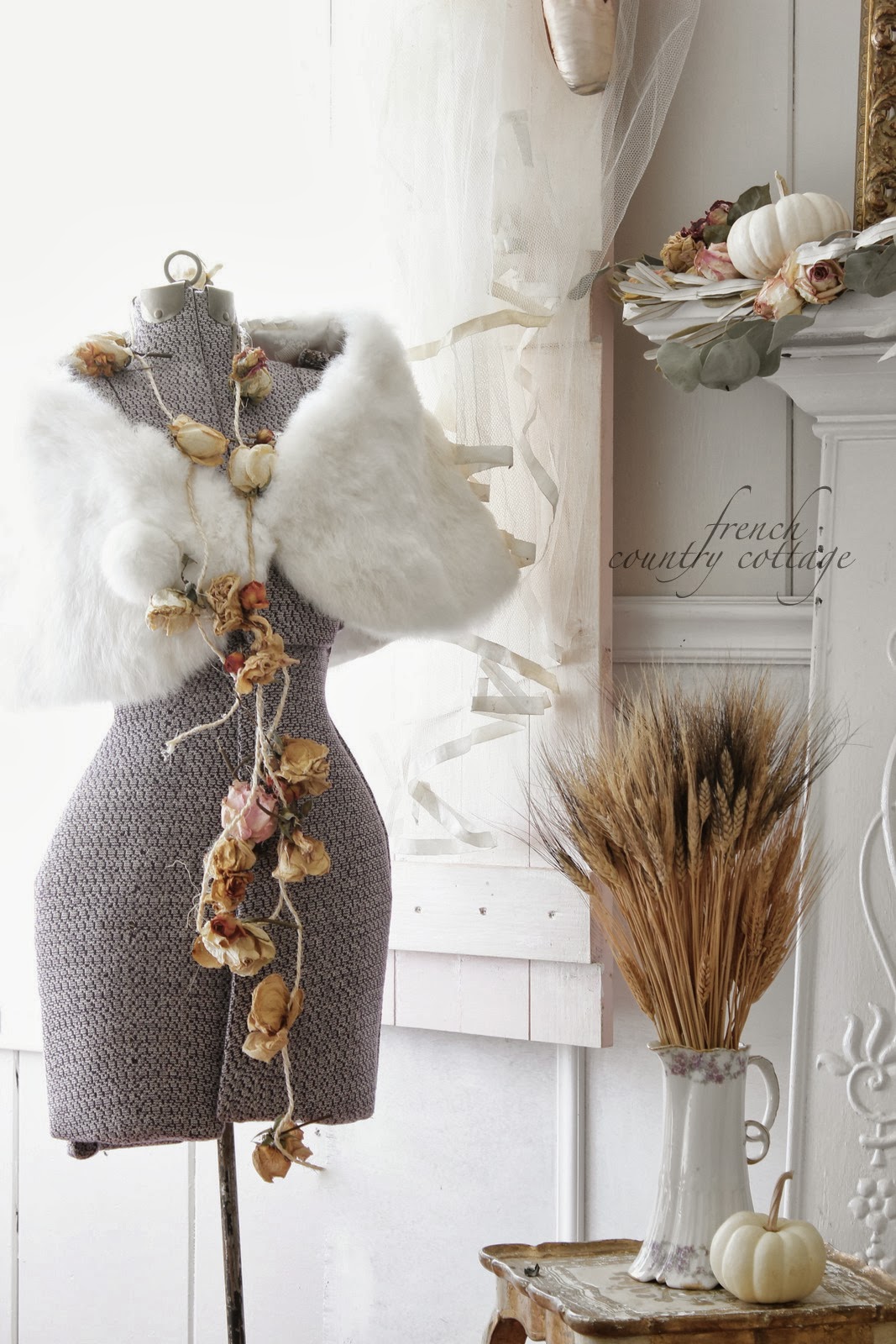 Dried flower garland diy FRENCH COUNTRY COTTAGE
