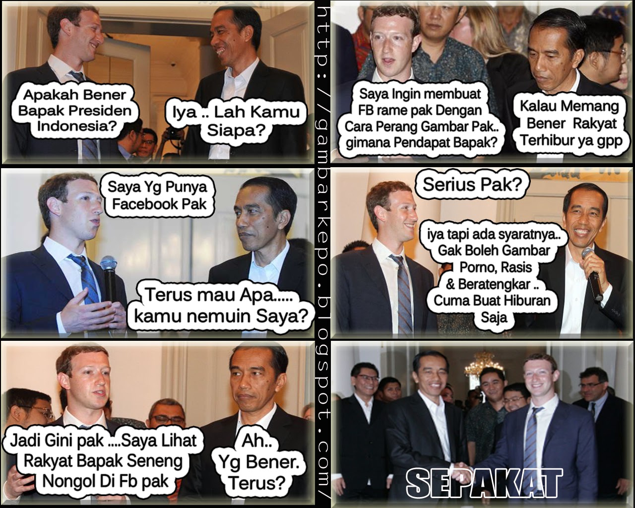 Gambar Lucu Meme Mark Zukerberg Dan Jokowi Alasan Pendiri Facebook