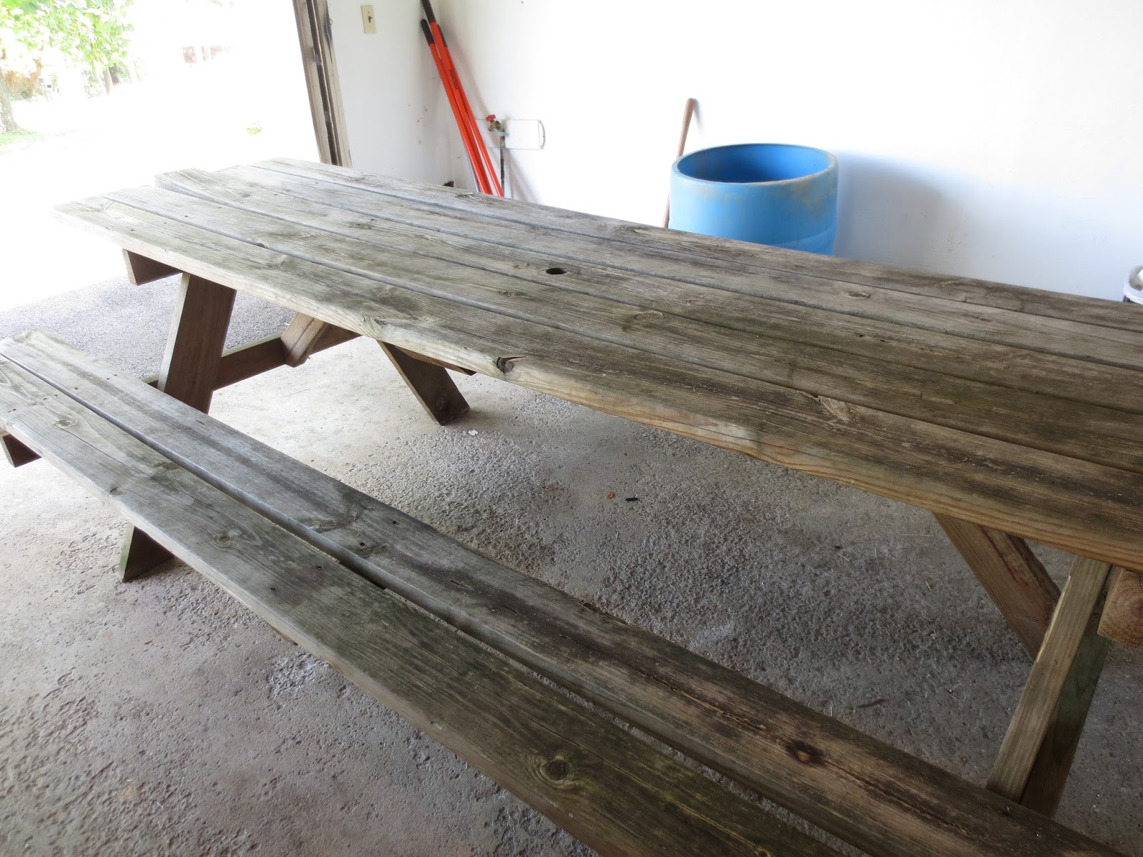 The Owl with the Goblet Refinished Picnic Table