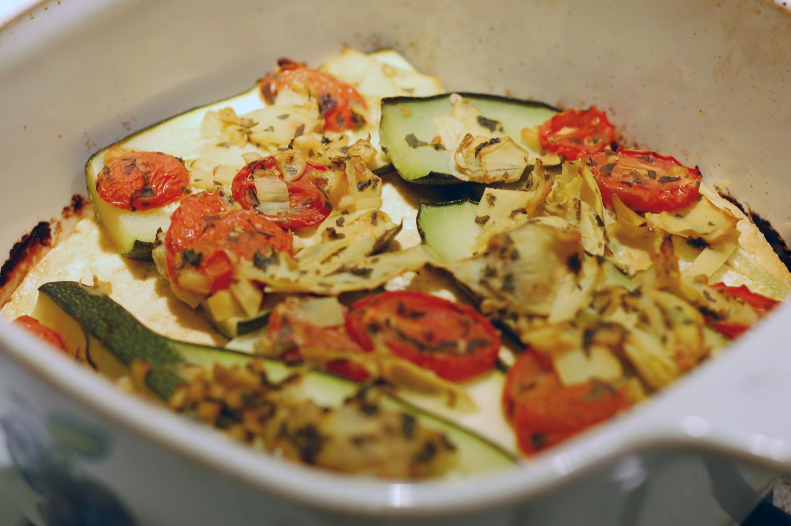 Where's the Beach? Tasty Tuesday Zucchini, Tomato Tofu Bake