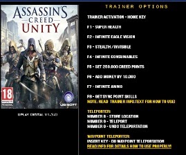 assassins creed unity game ultimate trainer