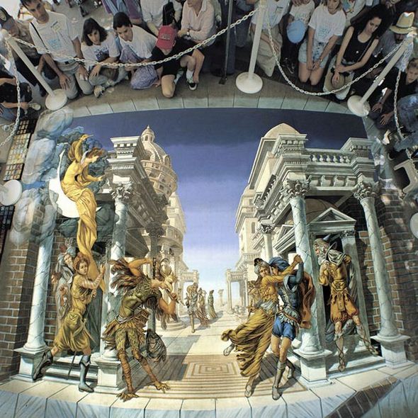 شاهد إبداع عمالقة الرسم في وسط شوارع روما Beautiful+3-D+Illusions+By+Kurt+Wenner-01