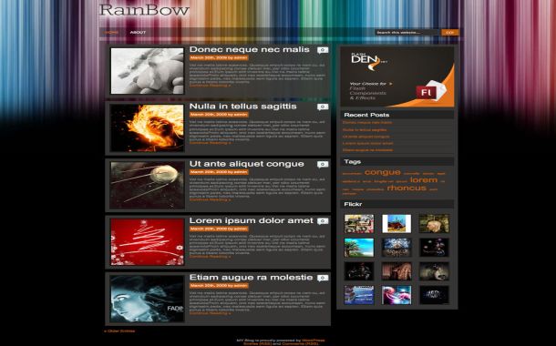 Free Abstract Rainbow Blog Wordpress Theme Template Free Abstract Rainbow Blog Wordpress Theme Template
