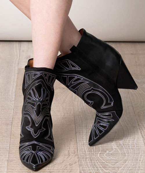 Isabel Marant Berry Embroidered Boots in black