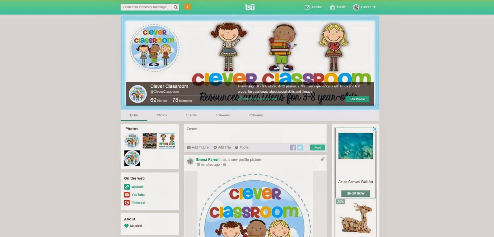 Clever Classroom on Tsu Clever Classroom on Tsu