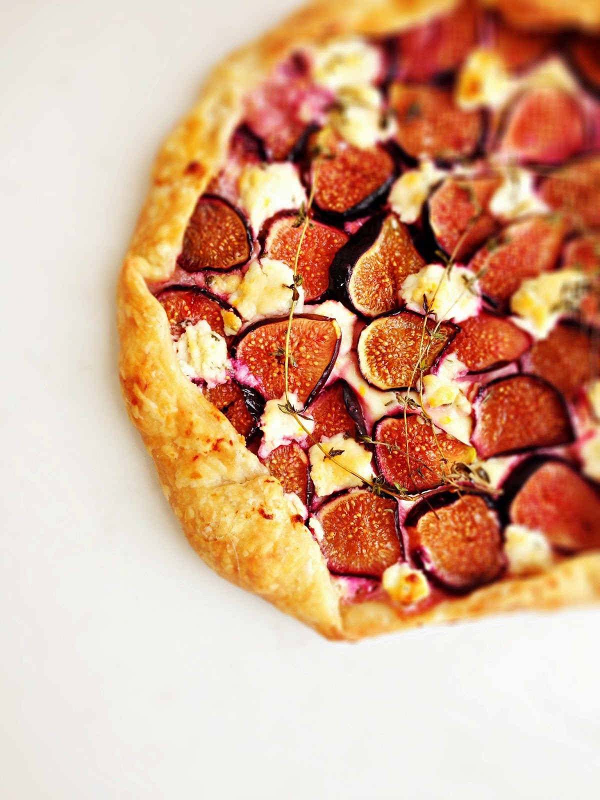 sweetsugarbean Rustic Fig & Honey Goat Cheese Tart