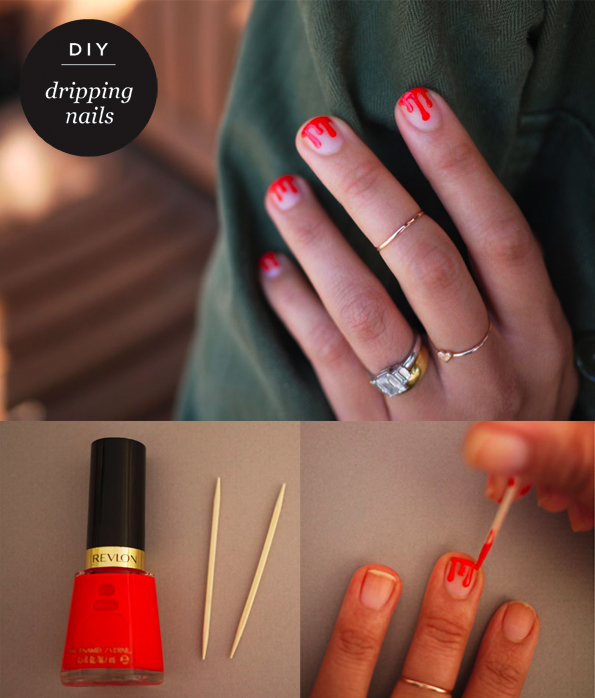 Maiko Nagao DIY Dripping nails by Honestly WTF