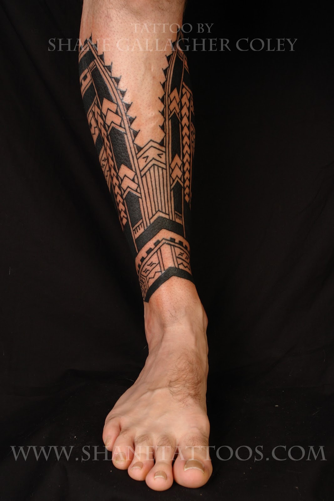Polynesian Calf Tattoo on Cam