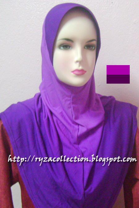 Tudung Dua Tone Lycra Saiz L