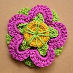 funky flower headband free crochet pattern