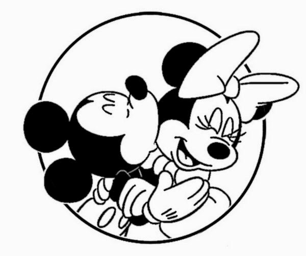 minnie mouse and mickey mouse kissing coloring pages