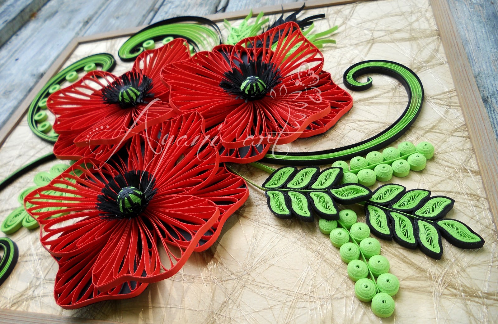 Ayani art Quilled Poppies
