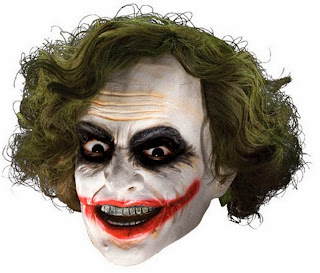 Batman Dark Knight Adult Joker 3/4 Vinyl Mask with Hair 