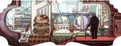 Jorge Luis Borges doodle Borges logo de Google Borges 112 aniversario de su nacimiento