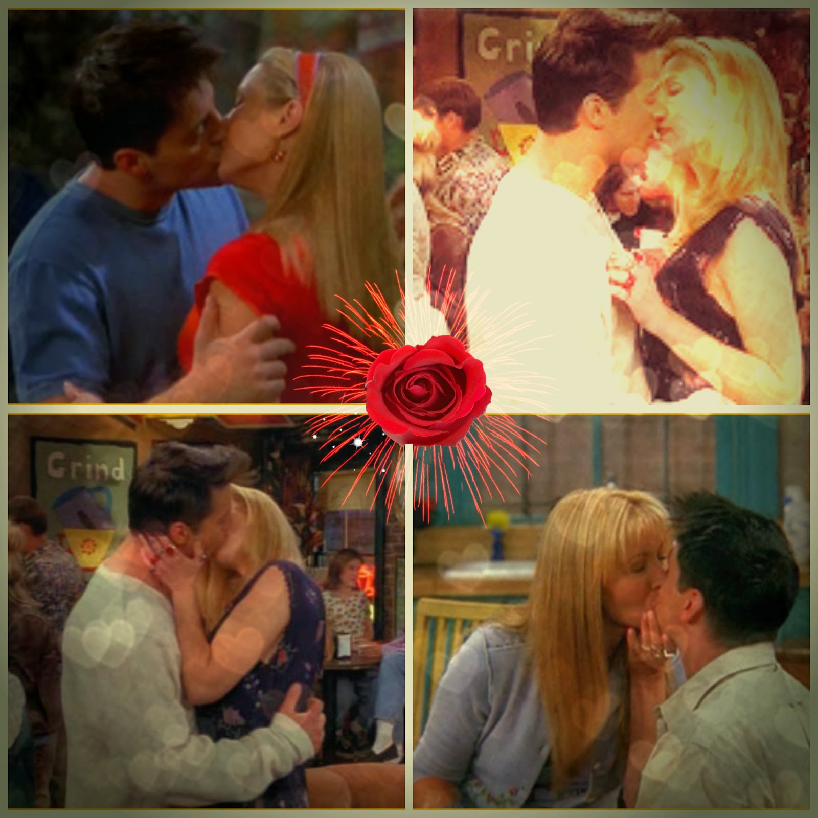 Besos de Joey y Phoebe de la serie Friends