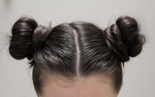 Natural Hair Bun With Pigtails Natural Hair Bun With Pigtails