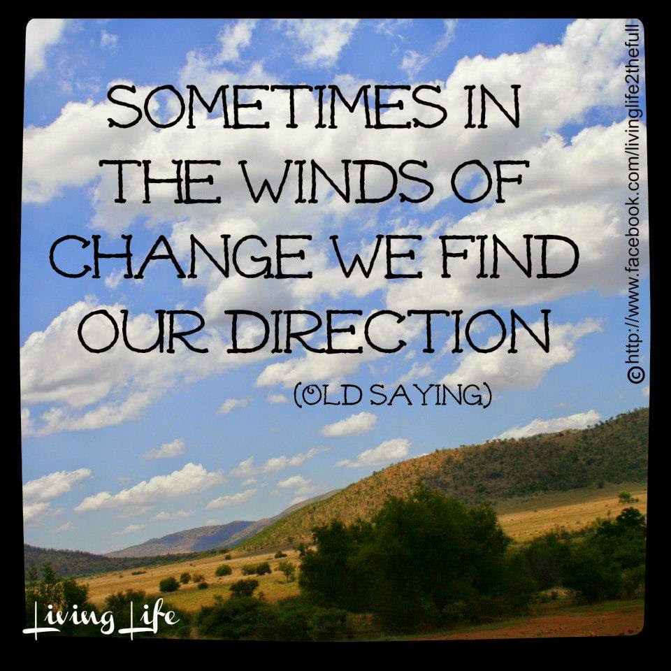 Winds Of Change Quotes Sometimes In The Winds Of Change We Find Our Direction - Quotes