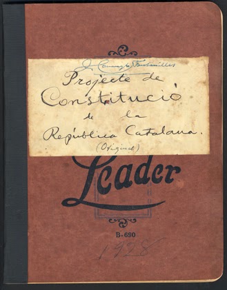 Manuscrit de Constitució aprovada a 1928
