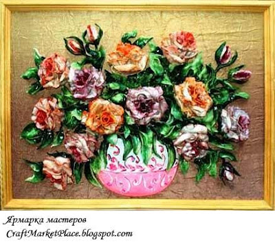 солёное тесто, картины из теста, продам, продаю, цветы из солёного теста