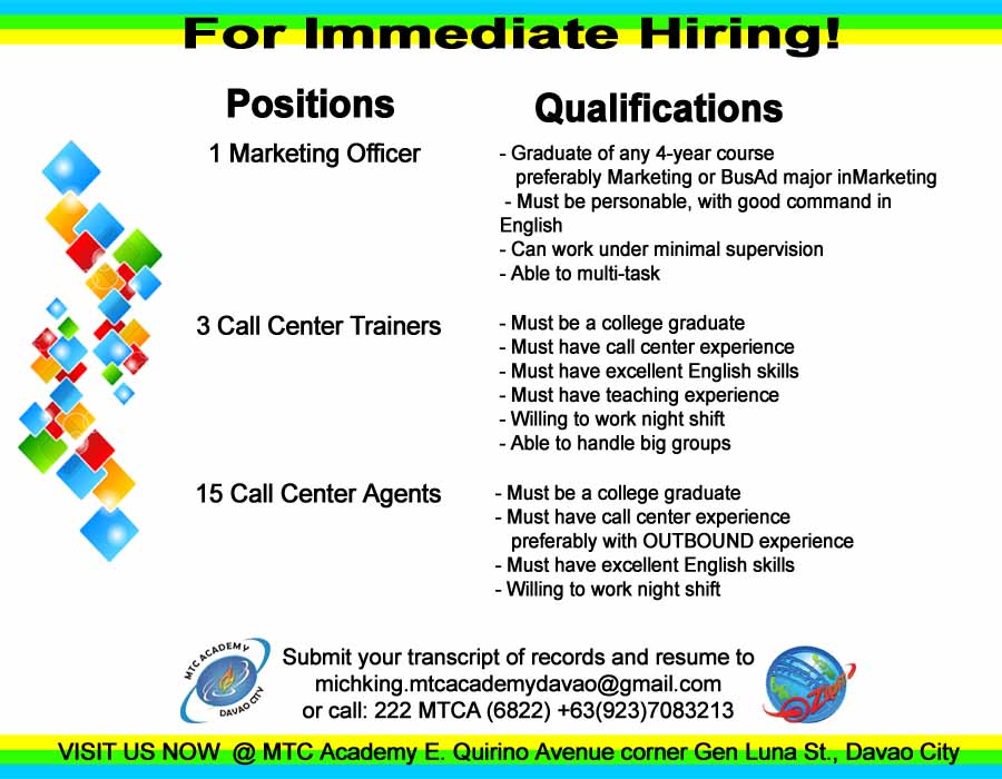 Job Opportunities - June 2013