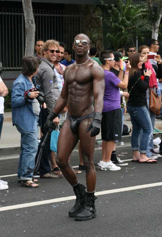Hot muscle guy WEHO Pride Parade 2011