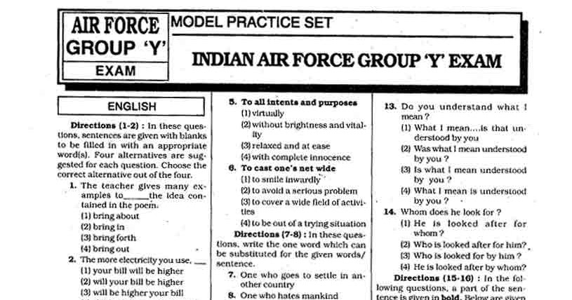 Service papers indian air force
