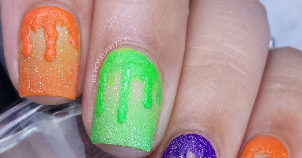 great nail art ideas - orange