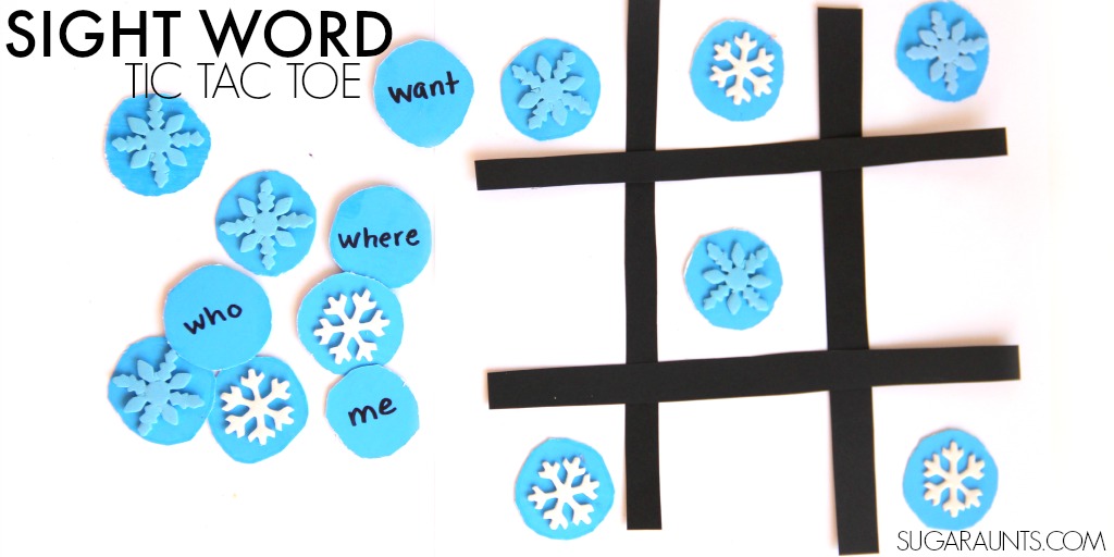 Sight Word Tic Tac Toe Board by Miss Tracy's Shop