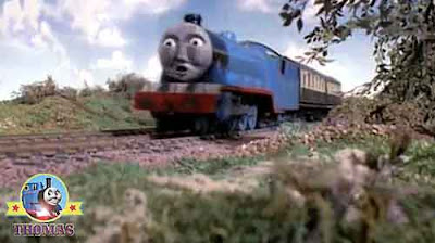 Thomas and friends big express Gordon the train never whistles and sneezes.along the track like that