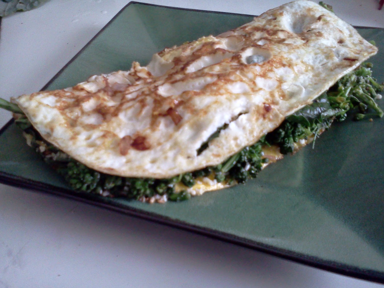 DepressionEra Grandma in Training Garden Breakfast Kale & Squash Blossom Omelette