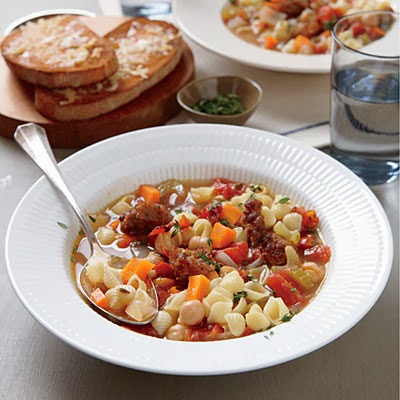 Sausage and chickpea minestrone soup minestrone soup