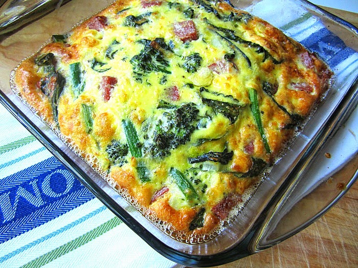 Kale, Broccoli & Salami Frittata