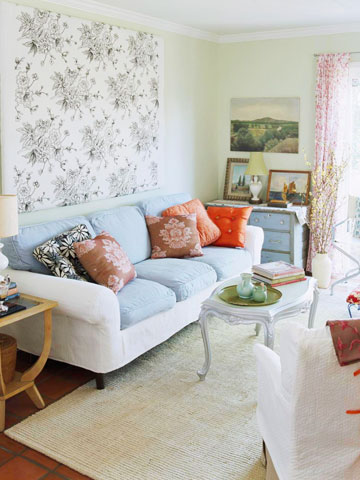 Blue and Orange Living Rooms Pinterest