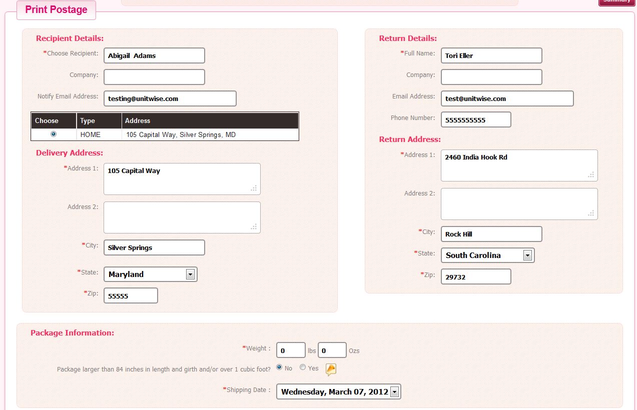 Print Postage from Home with UnitWise