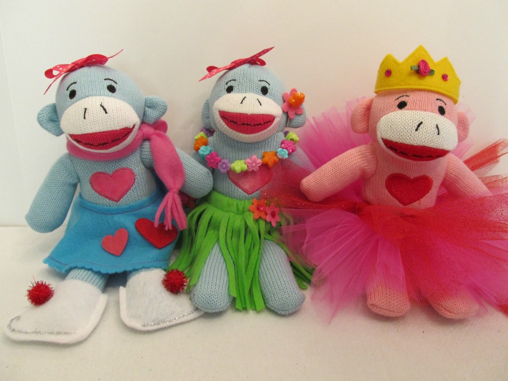SkateCrafting Sock Monkey Outfit for Spring Pretty Princess Tutu & Tiara