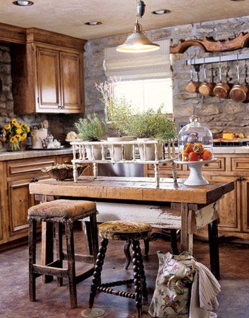 Rustic Kitchen on Traditional Kitchen Cottage Rustic Wooden Accent Eclectic Cozy Kitchen