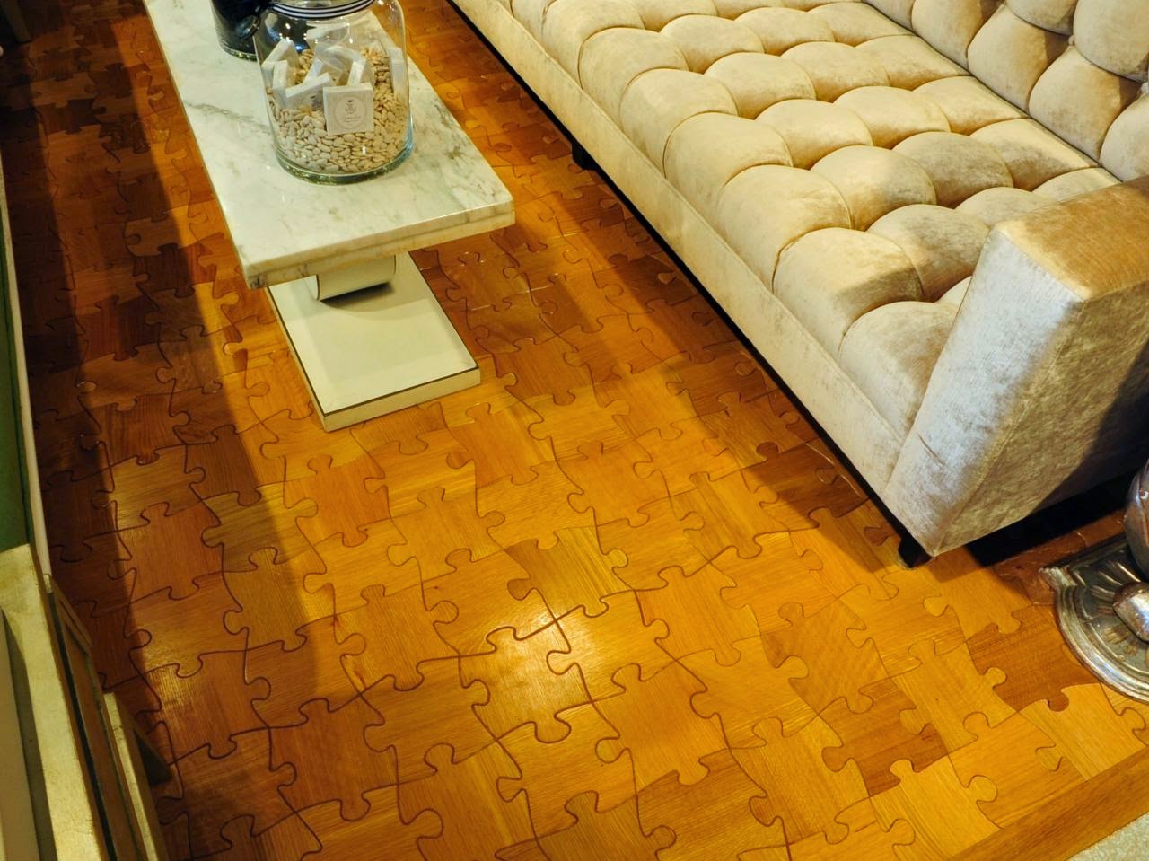 Puzzle Wood Floor Interior Design Interior Puzzle Wood Floor Design