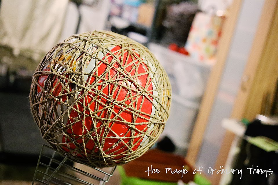 The Magic of Ordinary Things TWINE BALL LIGHT FIXTURE...