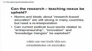 Charlotta Wastesons bollplank: Hur forskning ska knytas till utbildning